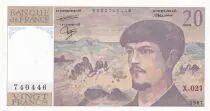 Francia 20 Francs Debussy - 1987 - Serial X.021