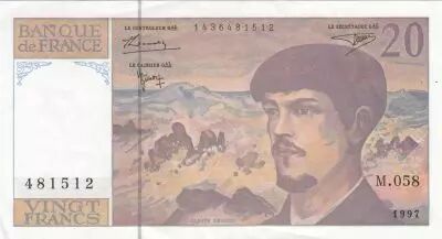Francia 20 Francs Debussy - 1997 - Serial M.058