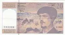 Francia 20 Francs Debussy - 1997 - Serial U.060