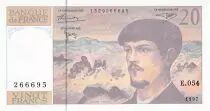 Francia 20 Francs Debussy - 1997 Serial E.054 - UNC