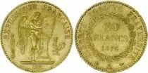 Francia 20 Francs Gold Genius - 1876 A Paris