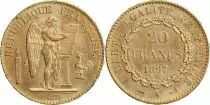 Francia 20 Francs Gold Genius - 1897 A Paris