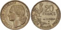 Francia 20 Francs Guiraud - 1950 - 3 sickles