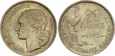 Francia 20 Francs Guiraud - 1952