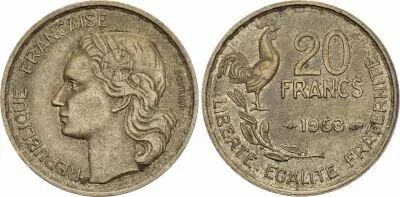 Francia 20 Francs Guiraud - 1953 B Beaumont - Le Roger