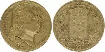 Francia 20 Francs Louis XVIII - 1820 Q Perpignan