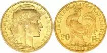 Francia 20 Francs Marian - Rooster 1906