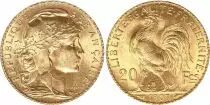 Francia 20 Francs Marian - Rooster 1907 - Gold