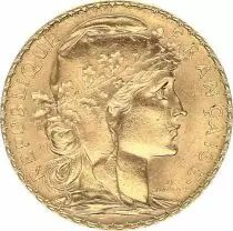Francia 20 Francs Marian - Rooster 1908