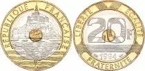Francia 20 Francs Mont Saint-Michel - 1994 - XF to AU