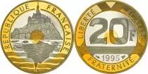 Francia 20 Francs Mont Saint-Michel - 1995 Proof