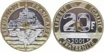 Francia 20 Francs Mont Saint-Michel - 2001 BU