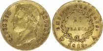Francia 20 Francs Napoleon I  1810 A - Gold - VF - Type Empire