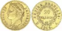 Francia 20 Francs Napoleon I  1812 A - Gold - aVF - Type Empire