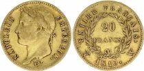Francia 20 Francs Napoleon I Empereur - 1810 W Lille - Gold