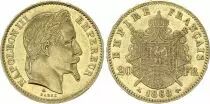 Francia 20 Francs Napoleon III - Laureate Head - 1868 A Paris Gold