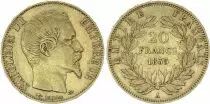 Francia 20 Francs Napoleon III Empereur 1855 A Paris - Gold