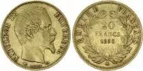 Francia 20 Francs Napoleon III Empereur 1858 A Paris - Gold