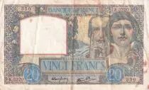 Francia 20 Francs Science and Industry - 03-04-1941 Serial K.3220