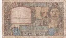 Francia 20 Francs Science and Labour - 28-08-1941 - Serial K.5234