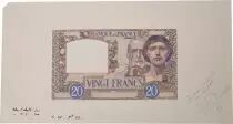 Francia 20 Francs Science et Travail - Lot de 8 &eacute;preuves