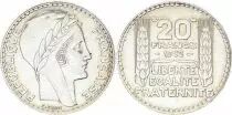 Francia 20 Francs Turin - 1933 Silver Short Branches Variety