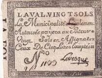 Francia 20 Sols - Confidence Banknote - Municipality of Laval - 1791