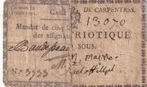 Francia 20 Sols - Confidence Banknote consisting of 2 halves- 1792