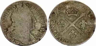 Francia 20 Sols - Louis XIV aux insignes - 1708 Atelier non identifiable.