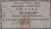 Francia 20 Sols - Sarthe - Commune de Ren� -  1792