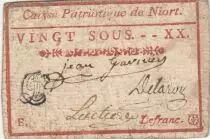 Francia 20 sous - Deux-S&egrave;vres - Patriotic fund of Niort  - Not founded