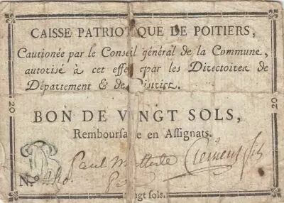 Francia 20 sous - Vienne - Poitiers - 1791