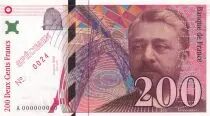 Francia 200 Francs - Gustave Eiffel - Eiffel tower - 1995 - Specimen - P.159