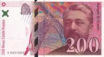 Francia 200 Francs - Gustave Eiffel - Eiffel tower - 1996 - Letter G - XF - P.159