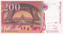 Francia 200 Francs - Gustave Eiffel - Eiffel tower - 1996 - Letter K - VF+ - P.159
