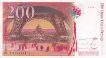 Francia 200 Francs - Gustave Eiffel - Eiffel tower - 1996 - Letter T - P.UNC - P.159
