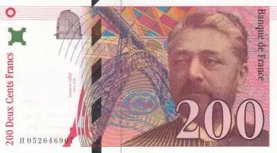 Francia 200 Francs - Gustave Eiffel - Tour Eiffel  - 1996 - Serial H.052