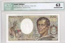 Francia 200 Francs - Montesquieu - 1981 - Serial R.004 - ICG 63UNC