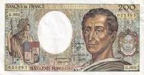 Francia 200 Francs - Montesquieu - 1981 - S&eacute;rie F.002