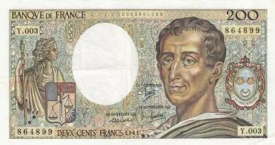 Francia 200 Francs - Montesquieu - 1981 - S�rie Y.003