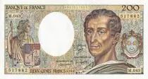 Francia 200 Francs - Montesquieu - 1986 - Serial M.043 - P.155