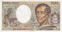 Francia 200 Francs - Montesquieu - 1987 - Serial A.44 - P.155