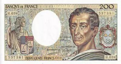 Francia 200 Francs - Montesquieu - 1988 - Serial H.059 - P.155
