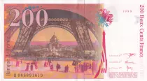 Francia 200 Francs Gustave Eiffel 1999 - Eiffel Tower - Serial H