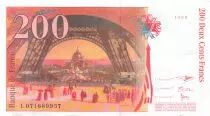 Francia 200 Francs Gustave Eiffel 1999 - Eiffel Tower - Various serials - VF