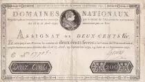 Francia 200 Livres Louis XVI - 19-06 et 12-09-1791- Serial E
