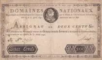 Francia 200 Livres Louis XVI - 31-08-1792 - Serial 2 A