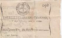 Francia 24 Sols  Loterie des Enfans Trouv�s - Louis XV (1715-1744) - VF