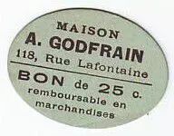 Francia 25 cent. Paris Maison A GODFRAIN