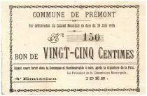 Francia 25 cent. Premont City - 1915
